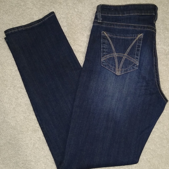 KUT FROM THE KLOTH STEVIE STRAIGHT LEG BLUE JEANS SIZE 10 - Picture 3 of 6